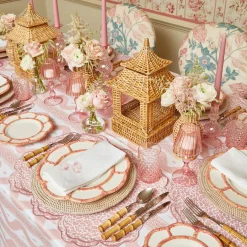 Hot Mrs. Alice Pink Leopard Ikat Tablecloth