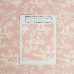 Online Mrs. Alice Pink Pagoda Garden Fabric