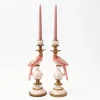 Hot Mrs. Alice Pink Parrot Candle Holder (Pair)