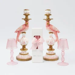 New Mrs. Alice Pink Parrot Candlescape