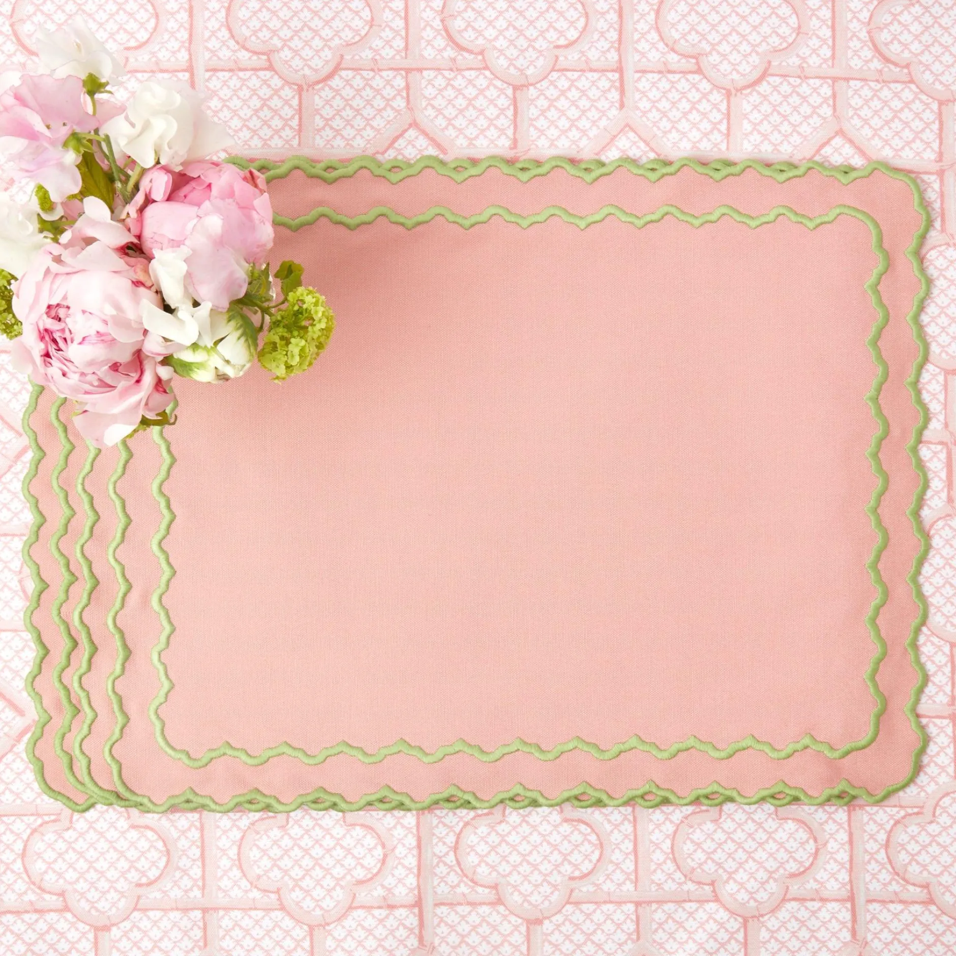 Online Mrs. Alice Pink Penelope Placemats (Set Of 4)