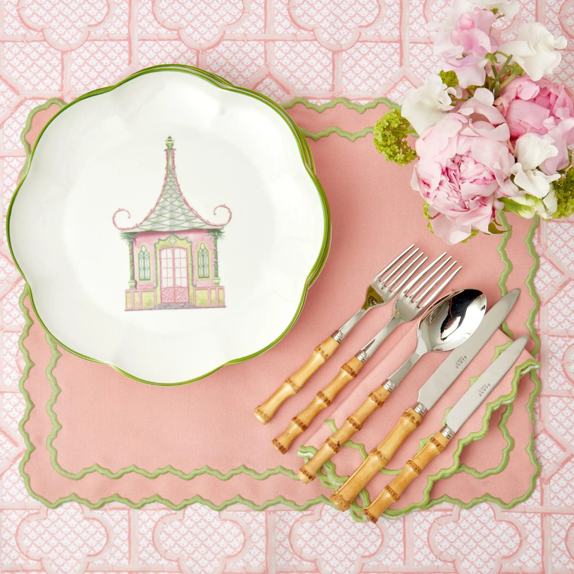 Online Mrs. Alice Pink Penelope Placemats (Set Of 4)