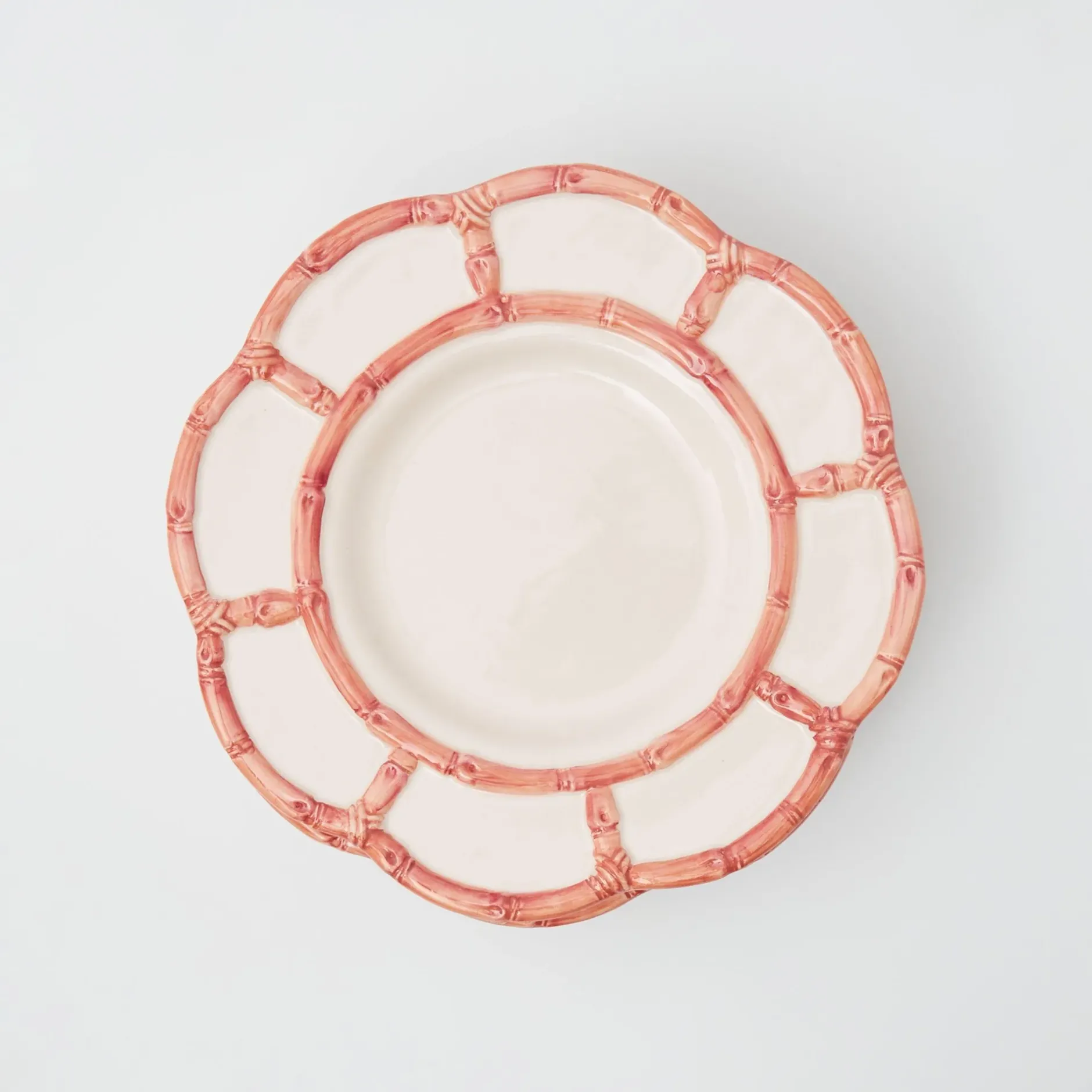 Clearance Mrs. Alice Pink Petal Bamboo Dinner Plates (Set Of 4)