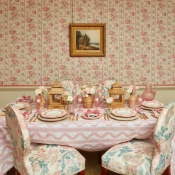Clearance Mrs. Alice Pink Petal Bamboo Dinner Plates (Set Of 4)