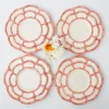 Discount Mrs. Alice Pink Petal Bamboo Dinner & Starter Plates (Set Of 8)