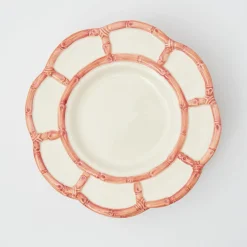 Hot Mrs. Alice Pink Petal Bamboo Dinner Plate
