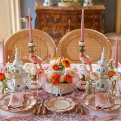 Hot Mrs. Alice Pink Petal Bamboo Dinner Plate