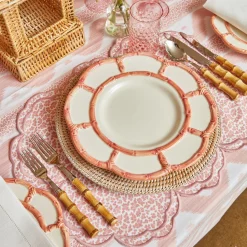 Discount Mrs. Alice Pink Petal Bamboo Dinner Plates (Set Of 4)