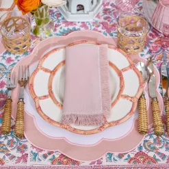 Discount Mrs. Alice Pink Petal Bamboo Dinner Plates (Set Of 4)