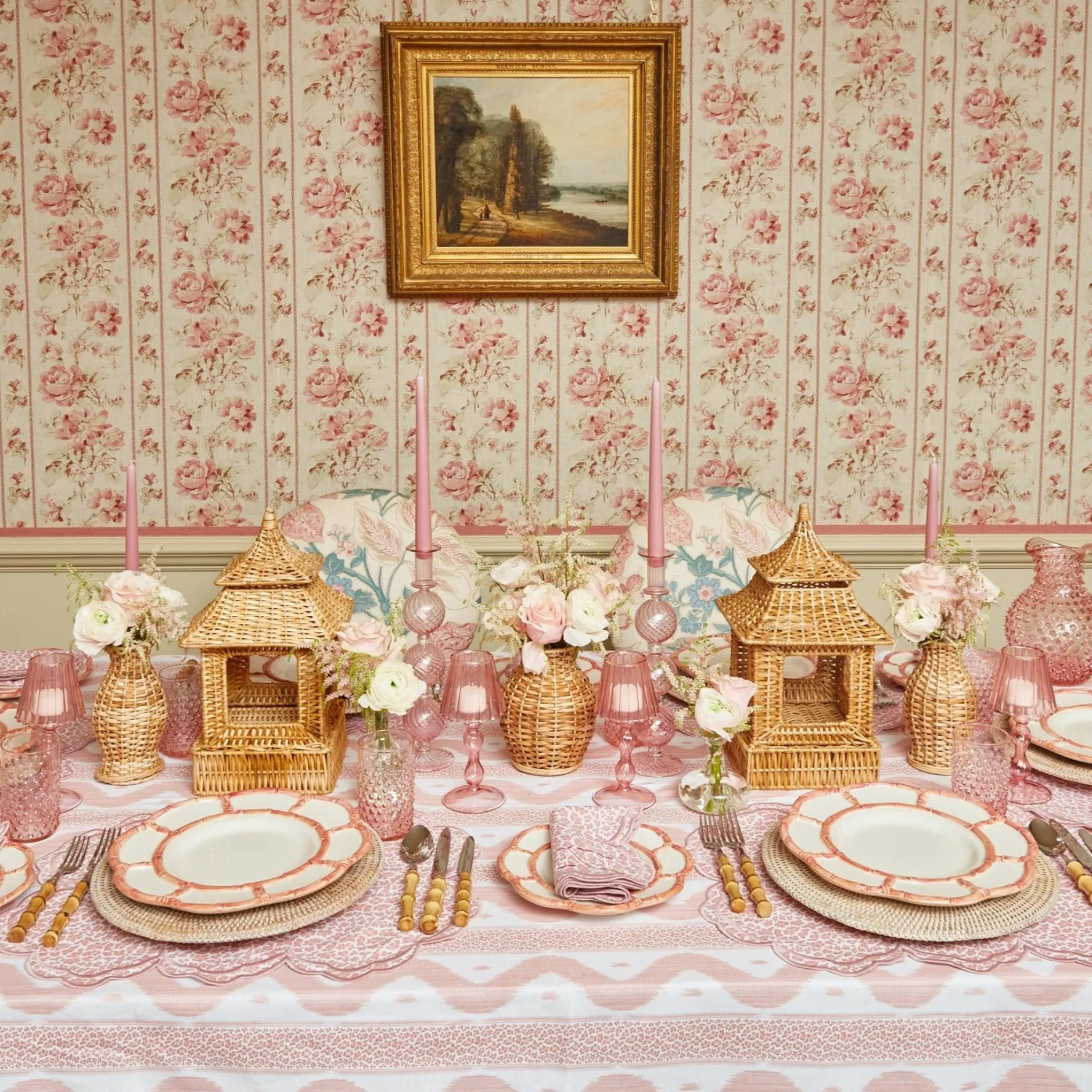 Discount Mrs. Alice Pink Petal Bamboo Dinner Plates (Set Of 4)