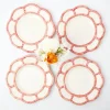 Outlet Mrs. Alice Pink Petal Bamboo Starter Plates (Set Of 4)
