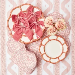 Outlet Mrs. Alice Pink Petal Bamboo Starter Plates (Set Of 4)