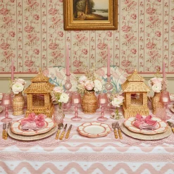 New Mrs. Alice Pink Petal Bamboo Starter Plates (Set Of 4)