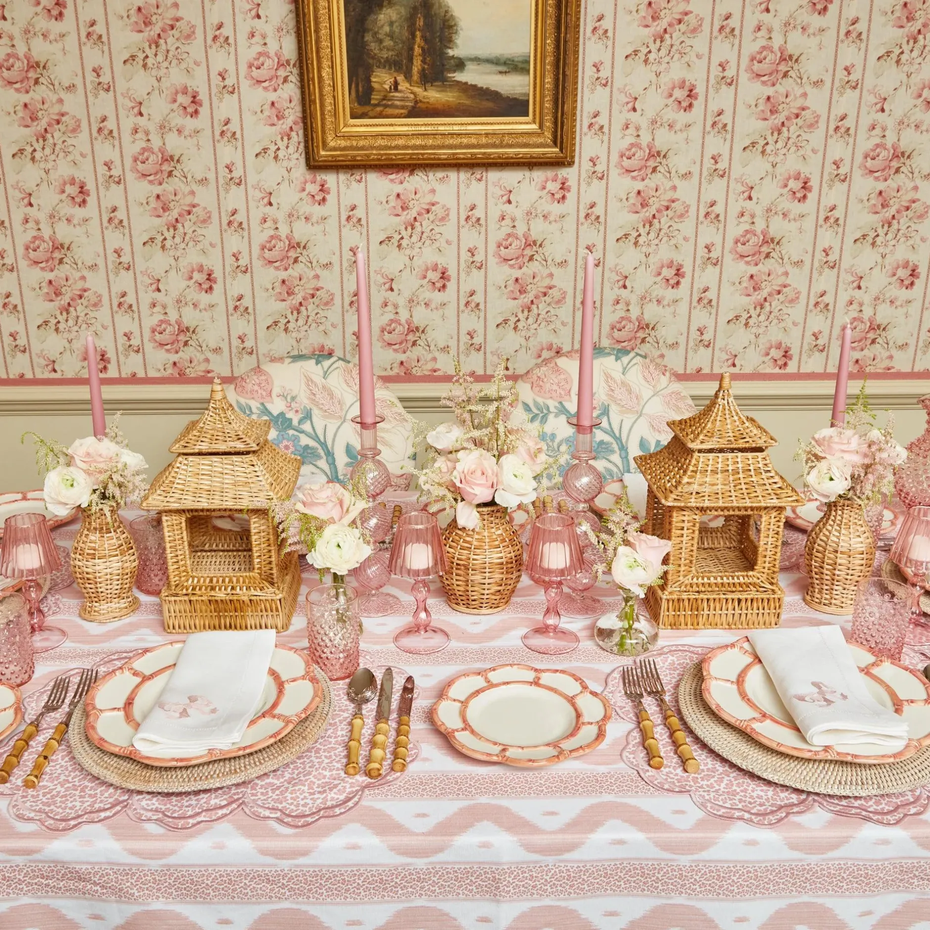 Online Mrs. Alice Pink Petal Bamboo Starter Plate
