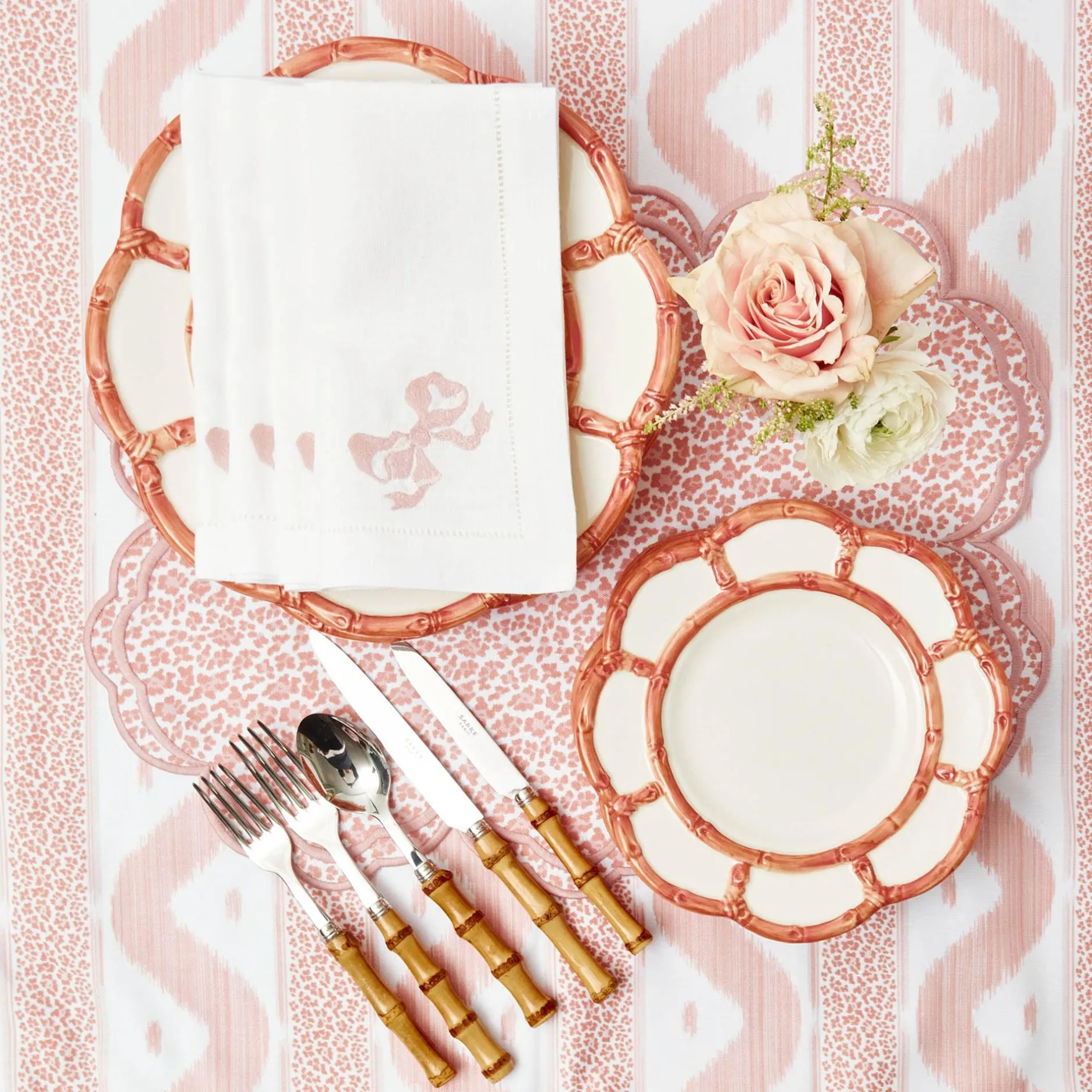 Best Mrs. Alice Pink Petal Bamboo Starter Plate