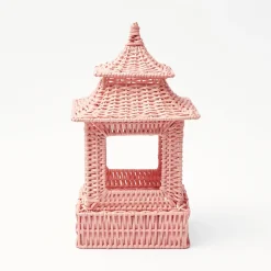 Best Mrs. Alice Pink Rattan Pagoda Lantern