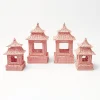 Discount Mrs. Alice Pink Rattan Pagoda Lantern Set