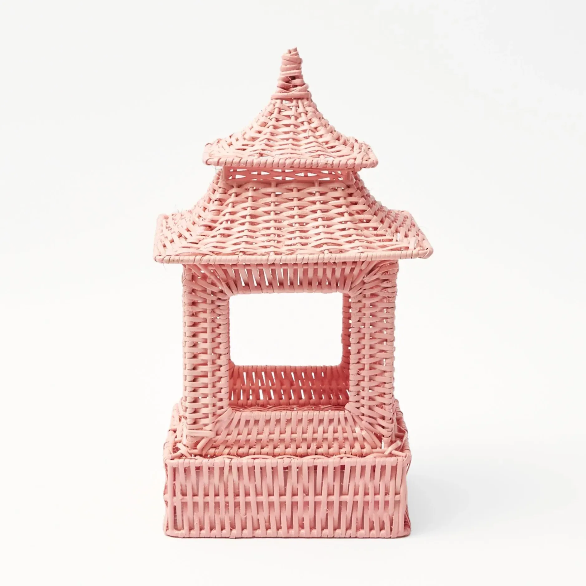 Discount Mrs. Alice Pink Rattan Pagoda Lantern