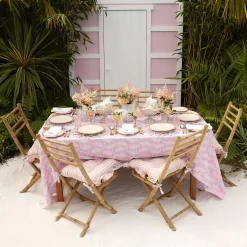 Sale Mrs. Alice Pink Trailing Ferns Tablecloth