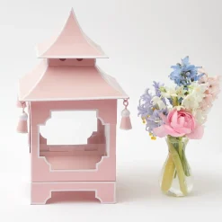 Clearance Mrs. Alice Powder Pink Pagoda Lantern