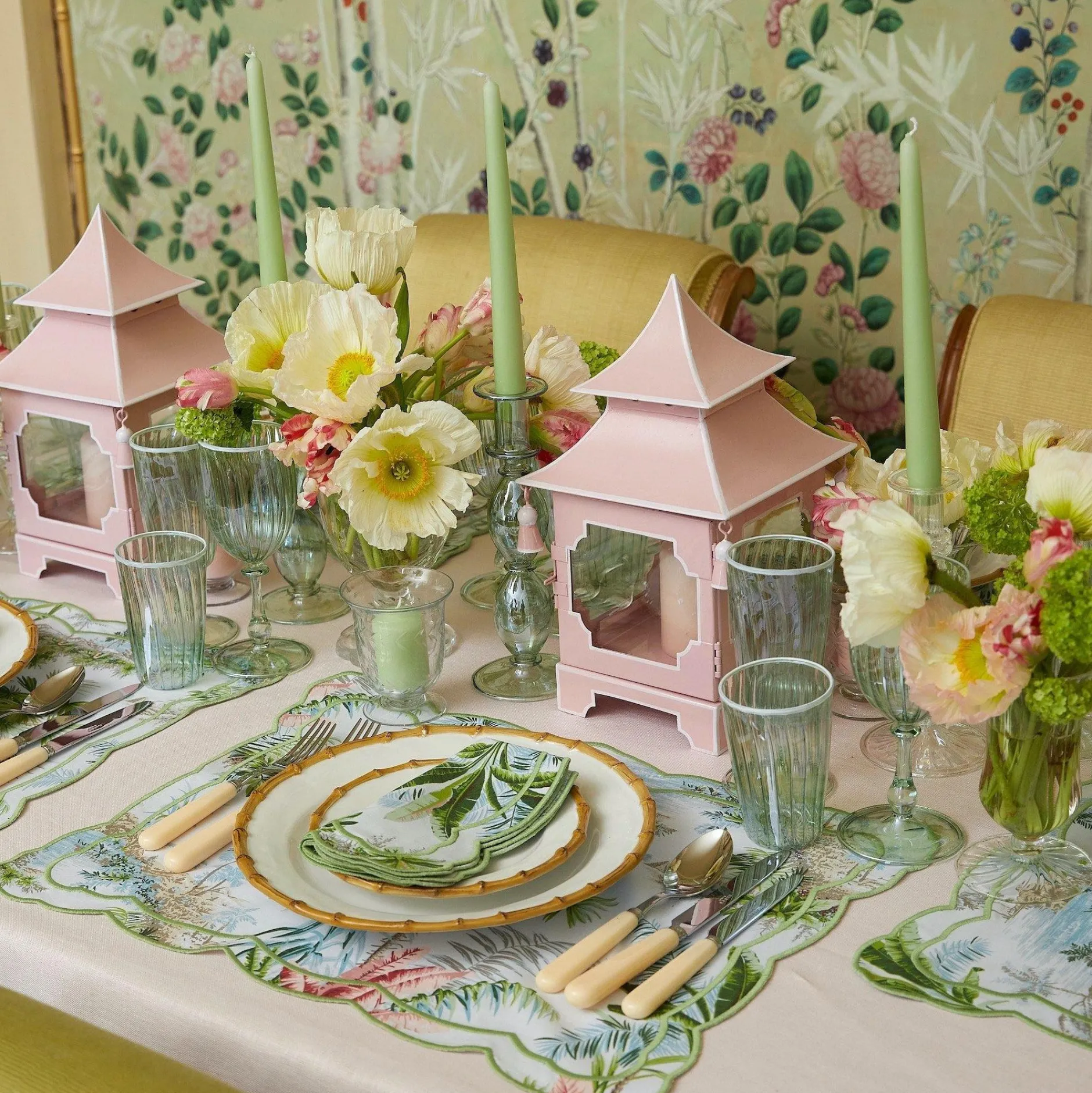 Clearance Mrs. Alice Powder Pink Pagoda Lantern