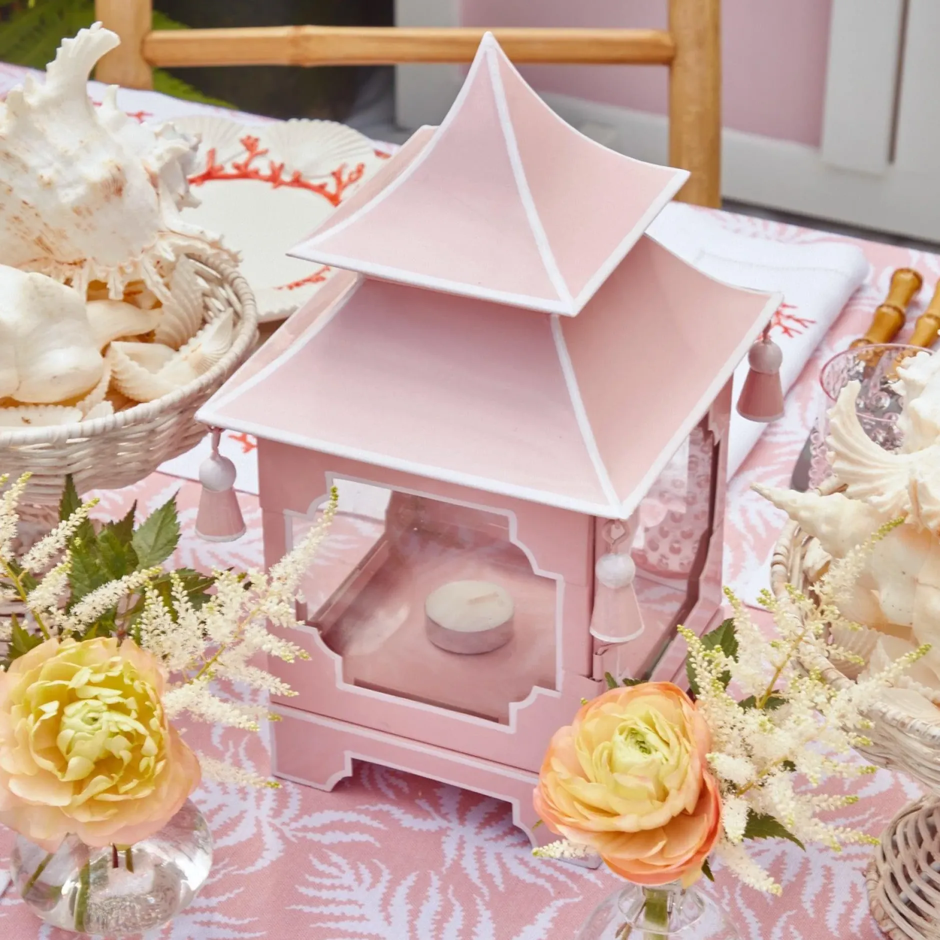 Sale Mrs. Alice Powder Pink Pagoda Lantern