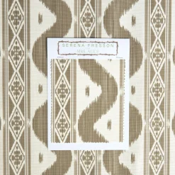 Best Mrs. Alice Putty Ikat Stripe Fabric
