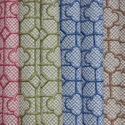 Clearance Mrs. Alice Raspberry Pink Bamboo Trellis Fabric