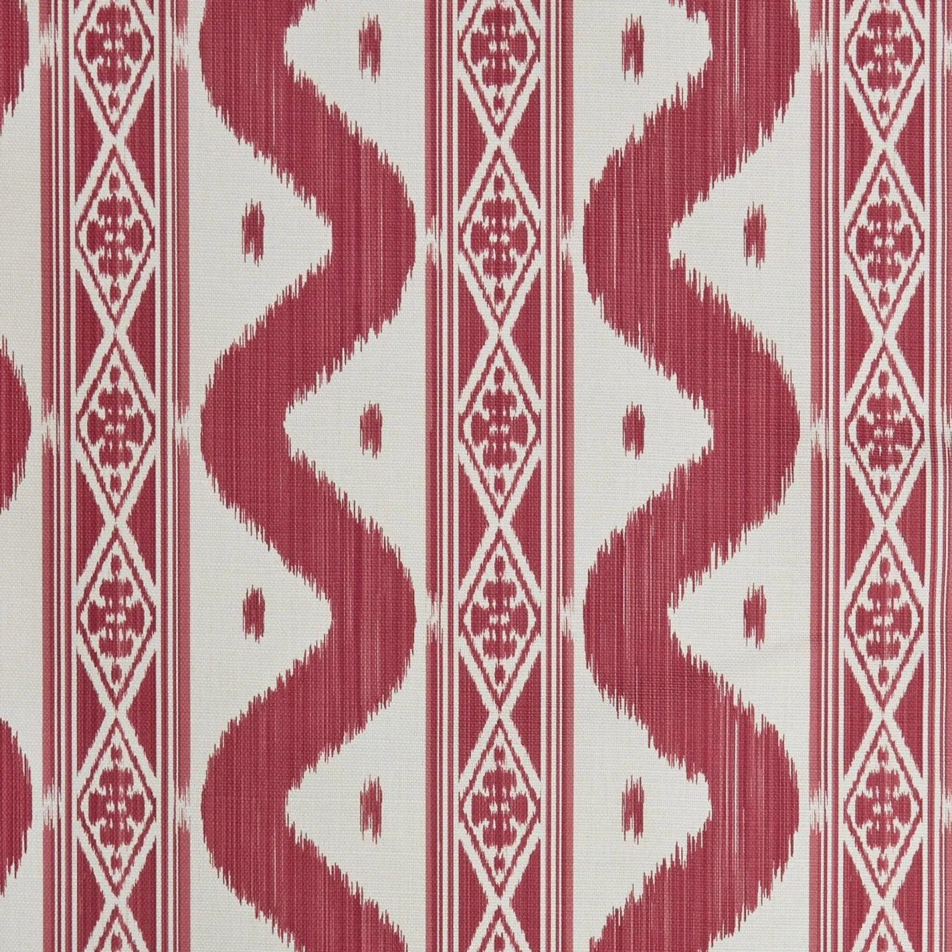 New Mrs. Alice Raspberry Pink Ikat Stripe Fabric