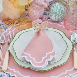Online Mrs. Alice Rattan Bunny Napkin Rings (Set Of 4)