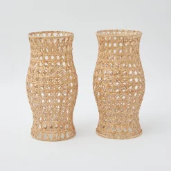 Online Mrs. Alice Rattan Hurricane Lantern (Pair)