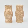 Outlet Mrs. Alice Rattan Hurricane Lantern (Pair)