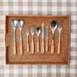 New Mrs. Alice Rattan Tray