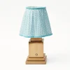 Clearance Mrs. Alice Rechargeable Lamp With Baby Blue Lotus Lampshade