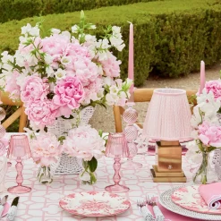 Sale Mrs. Alice Rechargeable Lamp With Pink Lotus Lampshade