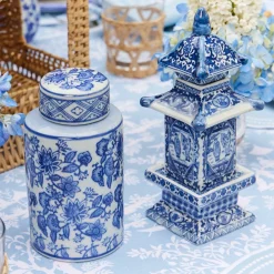 Best Mrs. Alice Round Chinoiserie Ginger Jars (Pair)