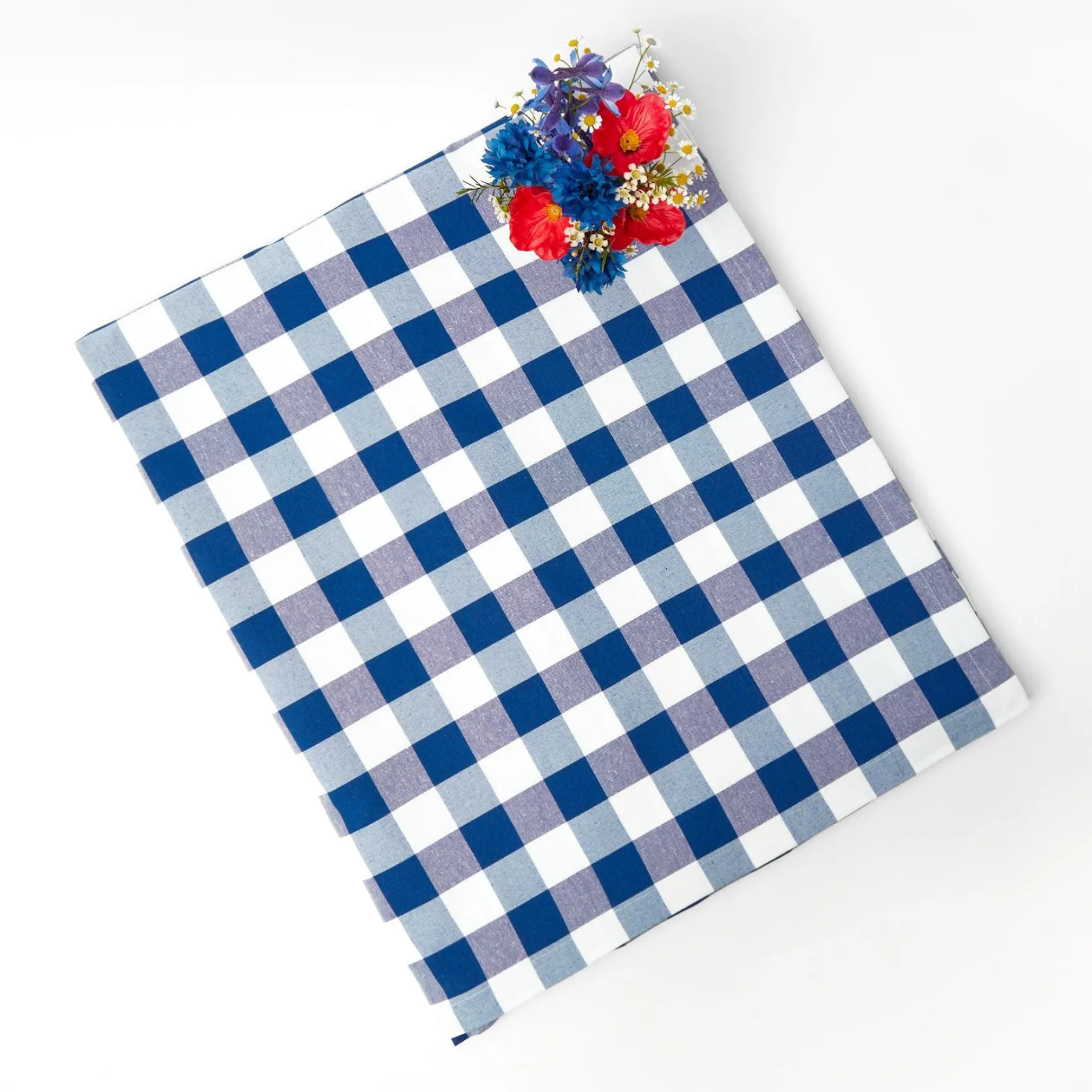 Clearance Mrs. Alice Royal Blue Gingham Tablecloth