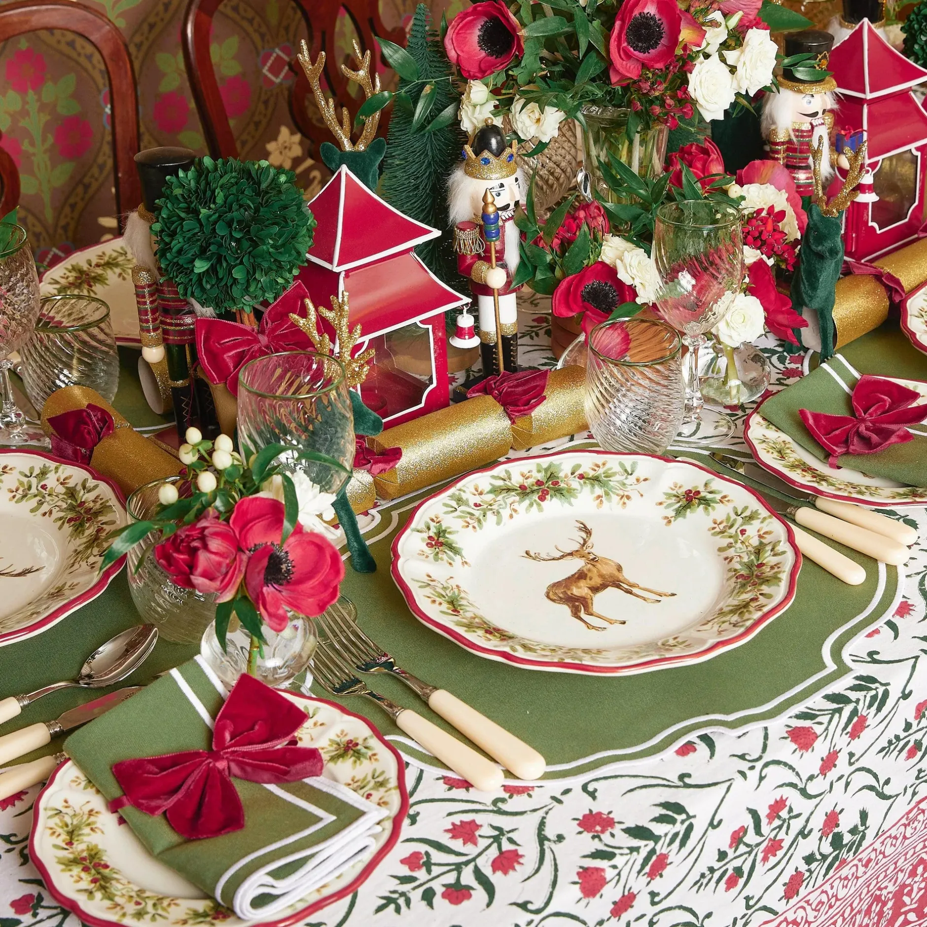 Outlet Mrs. Alice Ruby Red Velvet Napkin Bows (Set Of 4)