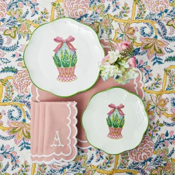 Clearance Mrs. Alice Scalloped Easter Dinner & Starter Plate (Set Of 8)