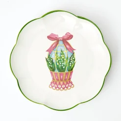 Clearance Mrs. Alice Scalloped Easter Dinner & Starter Plate (Set Of 8)