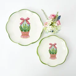 Sale Mrs. Alice Scalloped Easter Dinner & Starter Plate (Set Of 8)