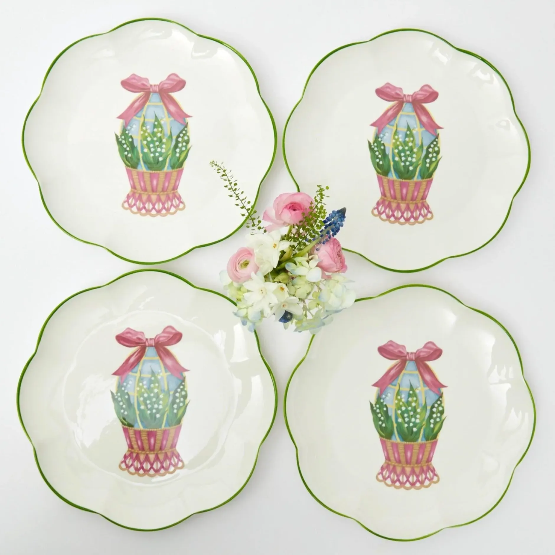 Hot Mrs. Alice Scalloped Easter Dinner Plate (Set Of 4)