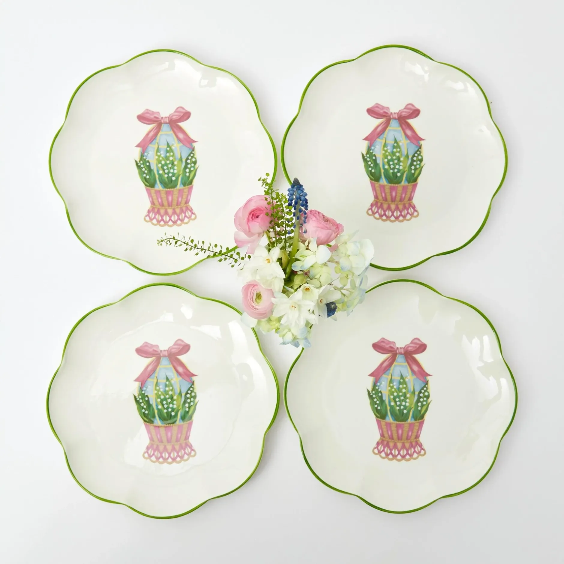 Online Mrs. Alice Scalloped Easter Starter Plates (Set Of 4)