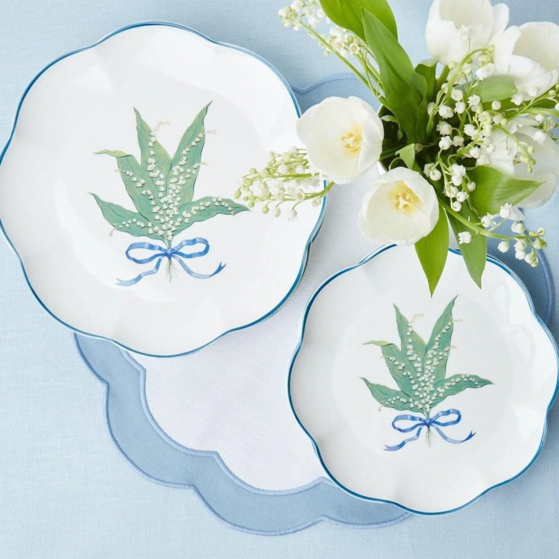 Online Mrs. Alice Scalloped Lily Of The Valley Starter Plate (Set Of 4)
