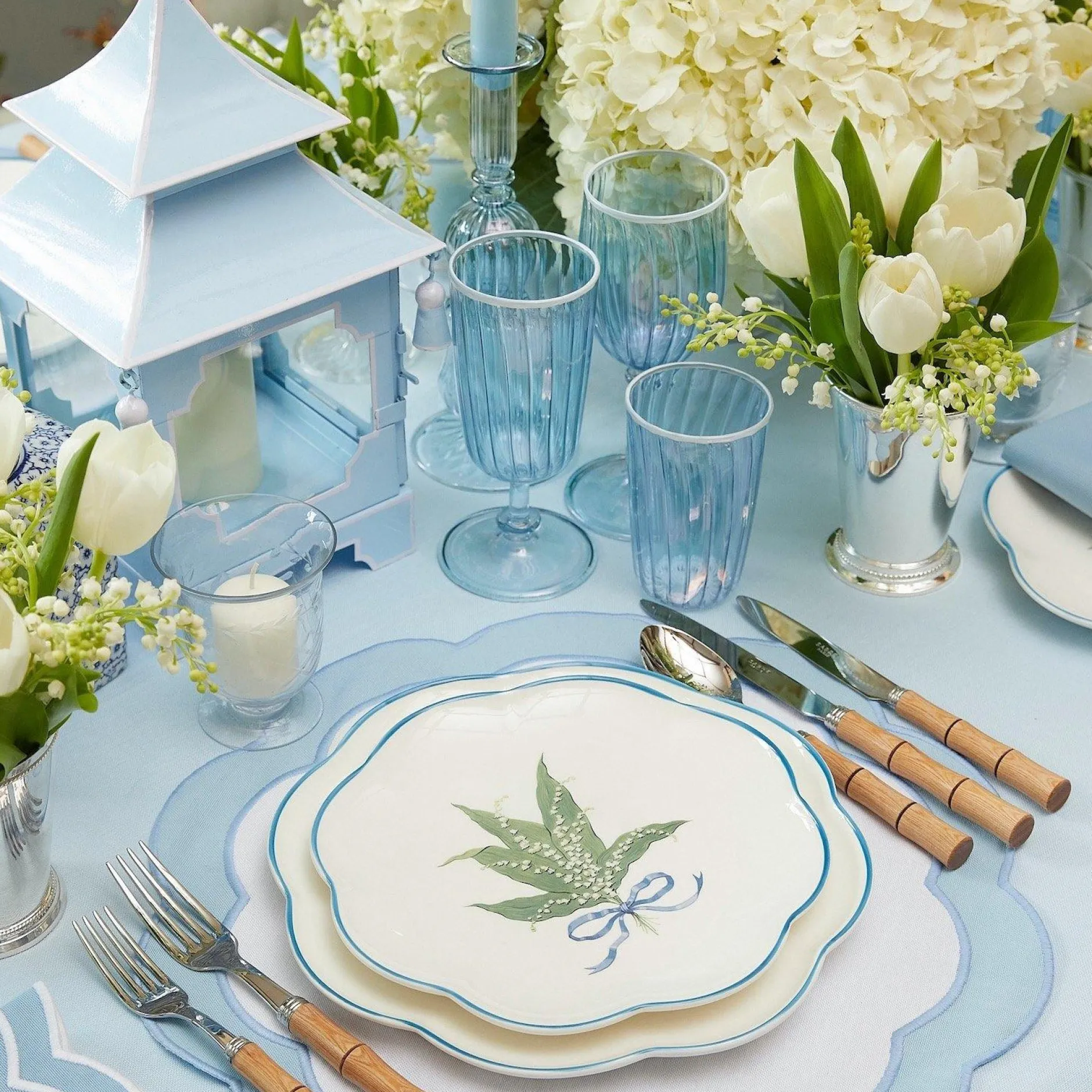 Online Mrs. Alice Scalloped Lily Of The Valley Starter Plate (Set Of 4)
