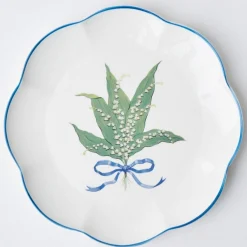 Sale Mrs. Alice Scalloped Lily Of The Valley Dinner Plate