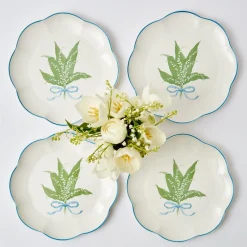 Sale Mrs. Alice Scalloped Lily Of The Valley Dinner Plate