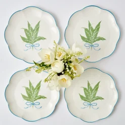 Mrs. Alice Scalloped Lily Of The Valley Dinner Plate (Set Of 4)