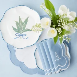 Mrs. Alice Scalloped Lily Of The Valley Dinner Plate (Set Of 4)