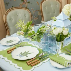 Mrs. Alice Scalloped Lily Of The Valley Dinner Plate (Set Of 4)